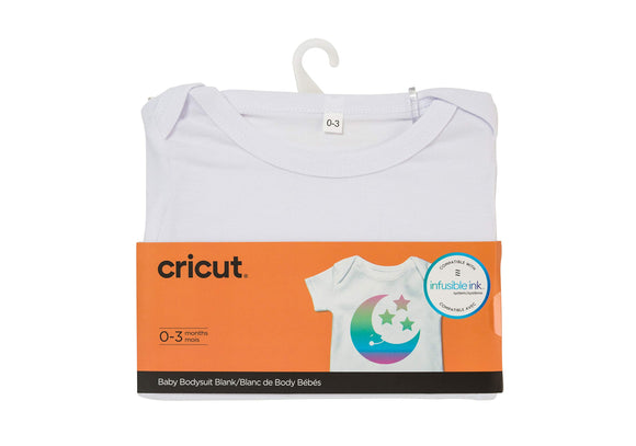 Cricut 2006825 Baby Bodysuit Blank, 0-3 Months Infusible Ink, White