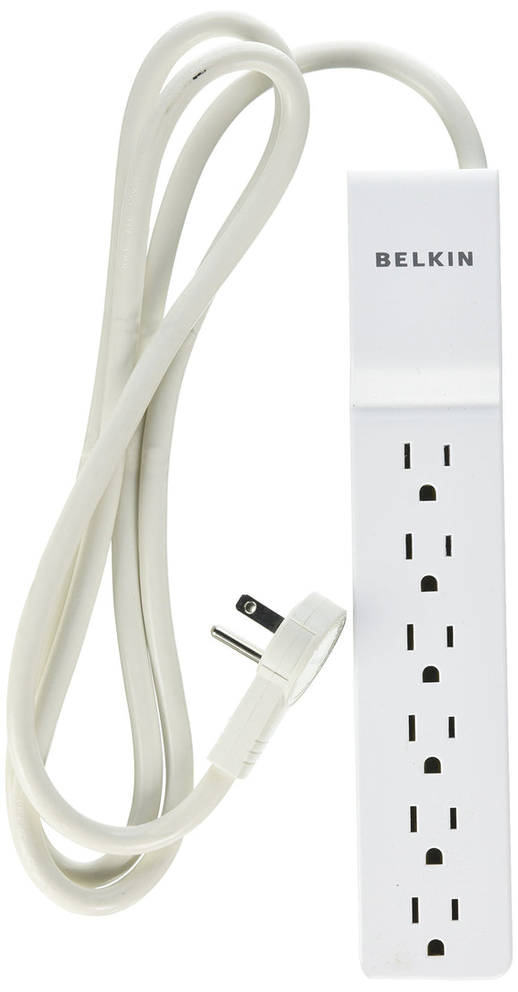 BKNBE10600006R - BELKIN BE106000-06R 6-Outlet Home Office Surge Protector with Rotating Plug