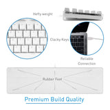Macally Backlit Mechanical Keyboard for Mac - USB Wired Full Size - Compatible with Apple Mac Mini, Mac Pro, iMac, iMac Pro, MacBook Pro Air - Brown Switches