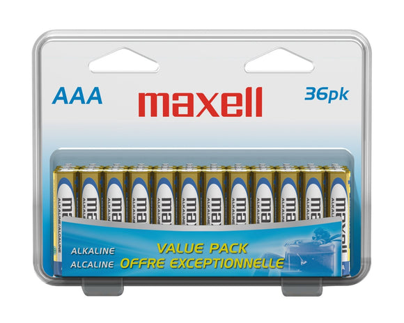 Maxell 723813 LR03 36CL AAA Cell 36 Pack Clam Shell Battery