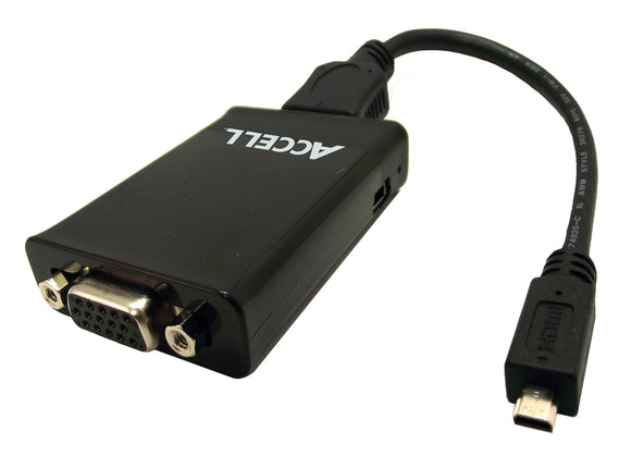Accell J129B-002B Micro HDMI (Type D) to VGA Adapter