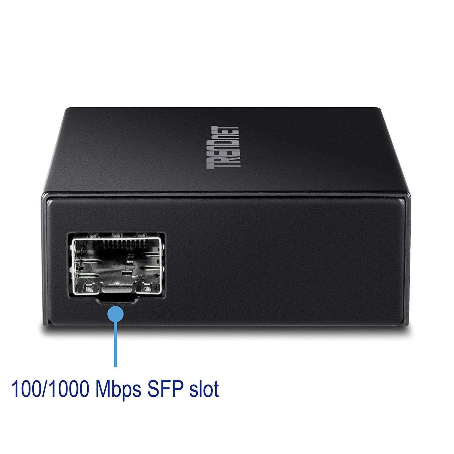TRENDnet 1000BASE-T to SFP Fiber Media Converter, Gigabit Ethernet to SFP Media Converter, 4Gbps Switching Capactiy, TFC-GSFP