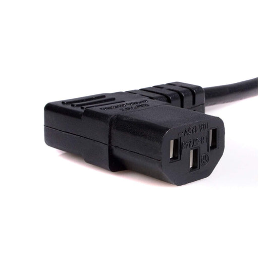 StarTech.com 6 ft Standard Computer Power Cord -5-15P to Right Angle C13 - Power cable - IEC 60320 C13 to NEMA 5-15 (M) - AC 125 V - 10 A - 6 ft - right-angled connector - black - PXT101L