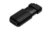 Verbatim PinStripe 8 GB USB 2.0 Flash Drive, Black 49062