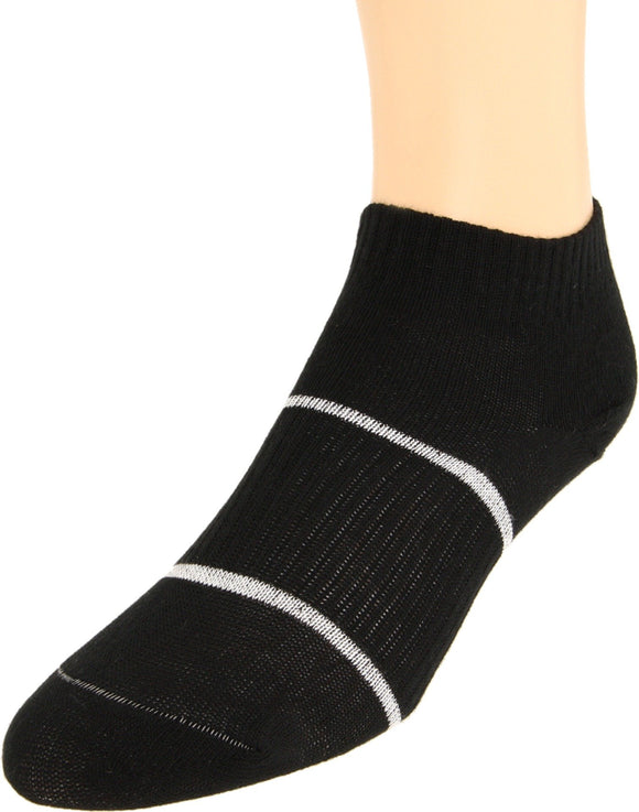 Wrightsock Anti-Blister Double Layer Running II Lo Quarter, White with Black Accents, Small