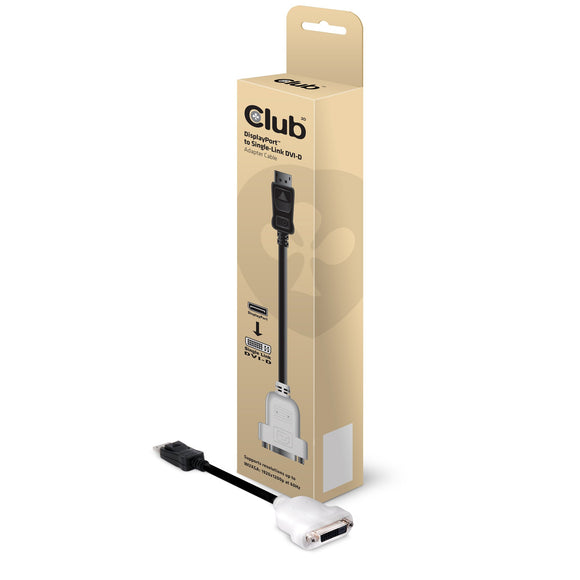 Club 3D UltraAV DisplayPort to Dvi-D Passive Adapter (CAC-1000),Black