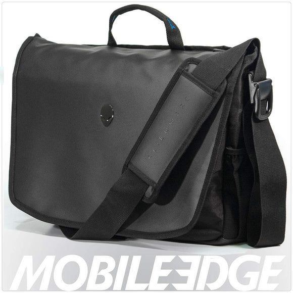 Mobile Edge AWV1317M2.0 Alienware Vindicator 2.0 Black Laptop Messenger Bag, 13 inch/15 inch/17 Inch for Students, Gamers, Black/Blue, One Name