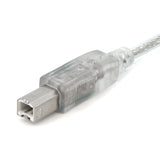 StarTech.com USBFAB3T A to B USB 2.0 Cable, M/M, 3-Feet (Transparent)