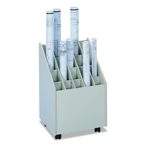 Safco Products Mobile Roll File, 20 Compartment, Putty
