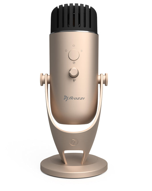 Arozzi Colonna USB Microphone for Streaming and Gaming - Gold