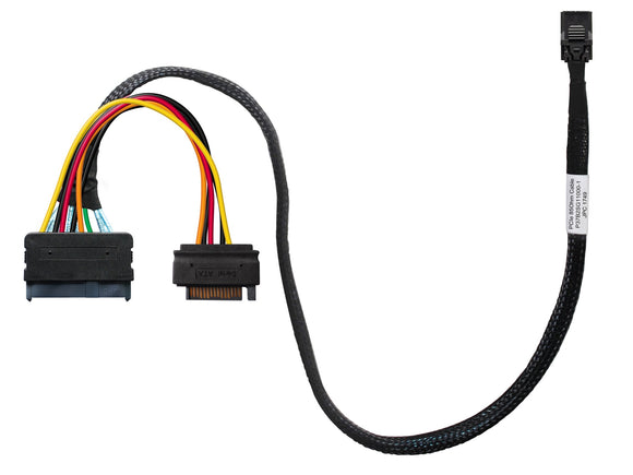 Highpoint 8643-8639-50 Cable - SFF-8643 to U.2 SFF-8639 Connector with 15-pin SATA Power Connector