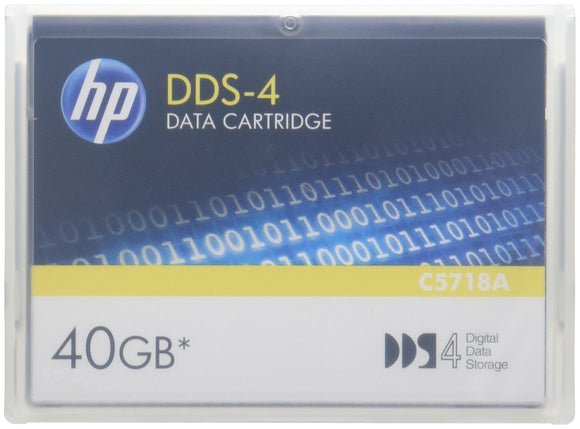 HP DAT DDS-4 Data Cartridge -DDS-4-20 GB (Native)/40 GB (Compressed) -492.13 ft Tape Length -1 Pack