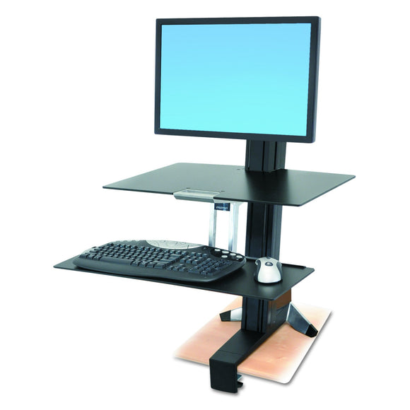 Workfit-S Sit-Stand Workstation for Mid-Size Monitor, Hd, With Worksurface and L