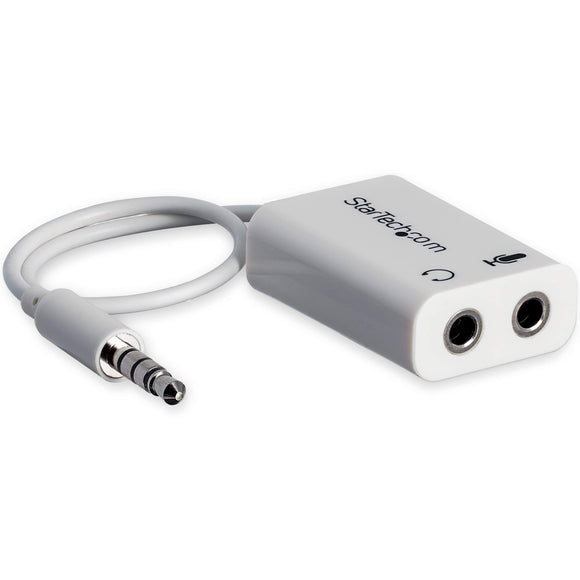 StarTech.com 4 Position Microphone and Headphone Splitter - 3.5 mm - 4 Pin / 4 Pole - Mic and Audio Combo Splitter Cable (MUYHSMFFADW)