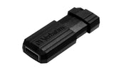 Verbatim 64GB PinStripe USB 2.0 Flash Drive, Black 49065