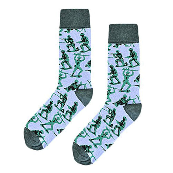 YoSox Men Crew Sock Army Men - Fun Funky Socks Gents 410453-YO