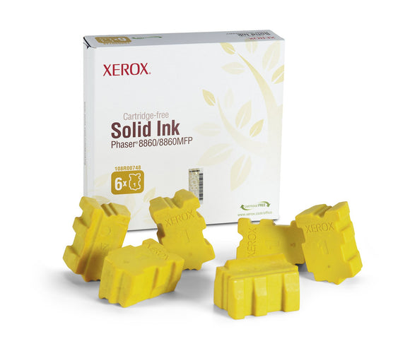 LD Compatible Solid Ink Cartridge Replacement for Xerox 108R00748 (Yellow, 7-Pack)