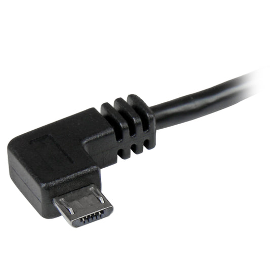 StarTech USB2AUB2RA1M USB2AUB2RA1M 1m 3-Feet Micro-USB Cable with Right-Angled Connectors-M/M-USB A to Micro B Cable