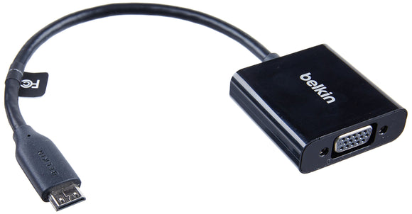 Belkin F2CD047 Mini HDMI to VGA Adapter, Black