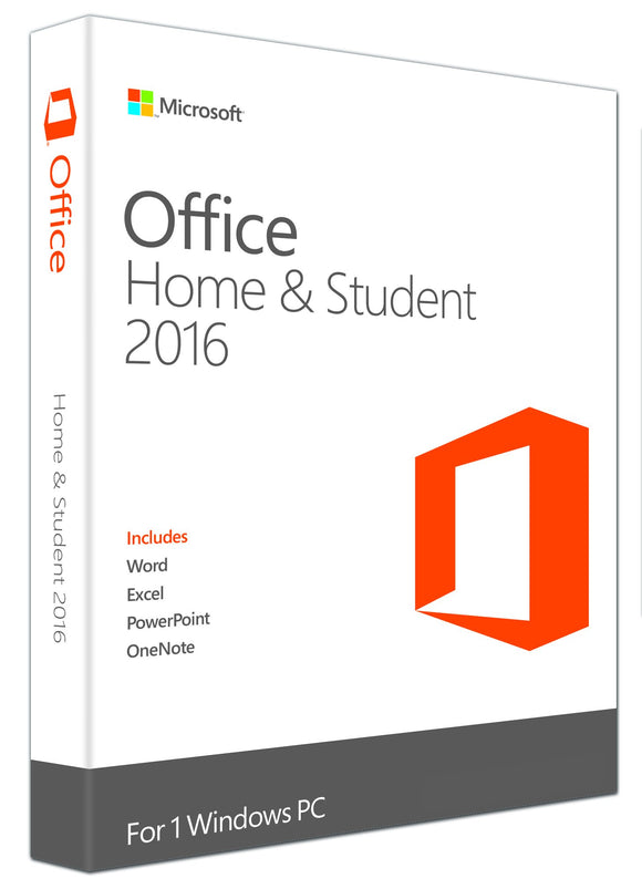 Microsoft Office Home and Student 2016 32/64 English NA/PR Only Medialess Brown Box