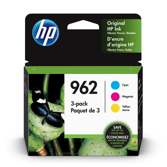 HP 962 3-Pack Cyan/Magenta/Yellow Original Ink Cartridges (3YP00AN#140)