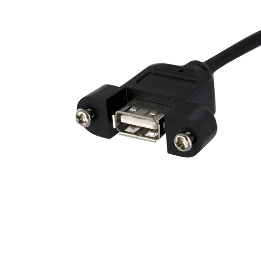 StarTech.com USBPNLAFHD1 Panel Mount USB Cable USB A to Motherboard Header Cable F/F, 1-Feet