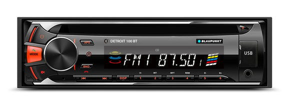 Blaupunkt DETROIT 100 BT CD, AM/FM-MPX2 Bluetooth Car Stereo Receiver with Remote Control and Removable Face Plate
