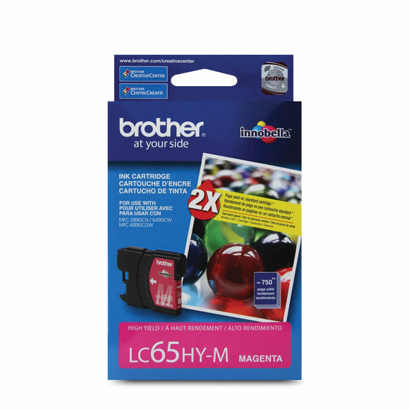 Brother LC65HYMS Genuine High Yield Magenta Ink Cartridge