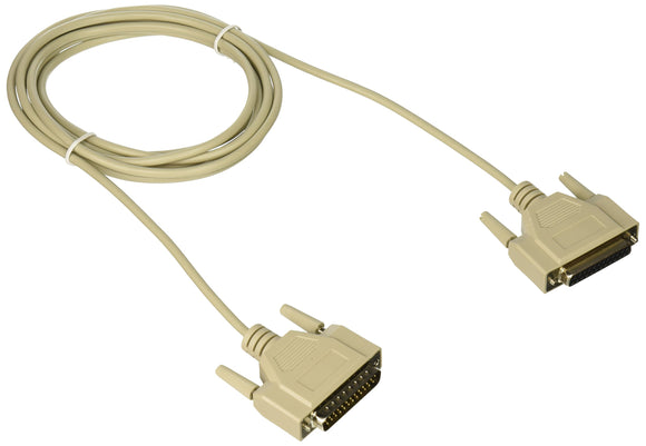 C2G 03030 DB25 Male to DB25 Female Serial RS232 Null Modem Cable, Beige (10 Feet, 3.04 Meters)