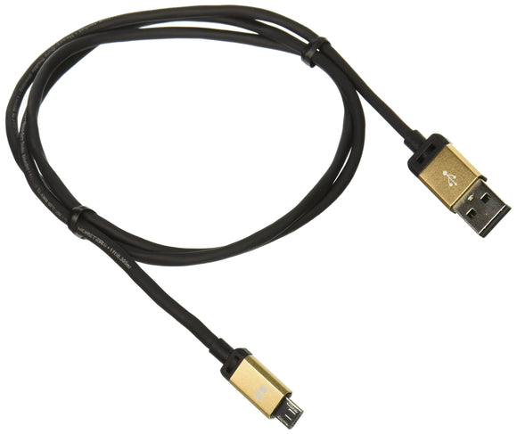 Monster Mobile High Performance Data USB Black/Gold: Type-A 2.0 to Micro USB-B Cable- 3 Feet for Smartphones