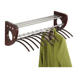 Safco Products Mode 36-Inch Wood Wall Coat Rack with Hangers, Mahogany, 4212MH