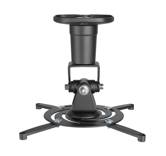 AMER Projector Mount - Universal Ceiling Bracket LCD DLP Tilt 360° Swivel 30lbs (Black)