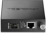 TRENDnet 100/1000Base-T to SFP Fiber Media Converter, Fiber to Ethernet Converter, RJ-45,Multi(SX) or Single-Mode(LX) 100Base-FX/1000Base-SX/LX Mini-GBIC Slot, Lifetime Protection, TFC-1000MGA