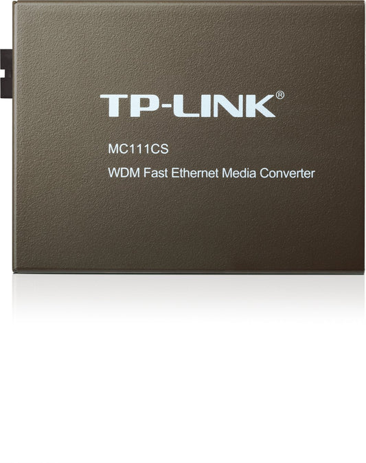 TP-Link WDM Fast Ethernet Media Converter, Up to 100Mbps RJ45 to 100M Single-Mode SC Fiber, 1550nm Transfer Data and 1310nm Receive Data (MC111CS)
