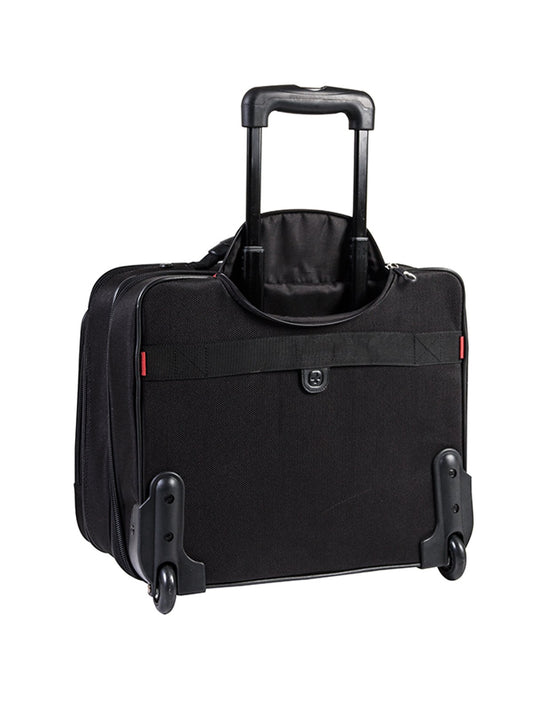 Swiss Gear International Carry-On Size Wheeled Case - Holds Up to 15.6-Inch Laptop and fits 7-Inch Tablet, Black