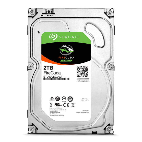 Seagate 2TB FireCuda 3.5-Inch SATA 6Gb/s 7200-RPM 64 Cache Gaming SSHD (Solid State Hybrid Drive) (ST2000DX002)