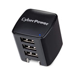 CyberPower TR13U3A Tri USB Wall Charger, 3 USB Ports, Wall Tap Design