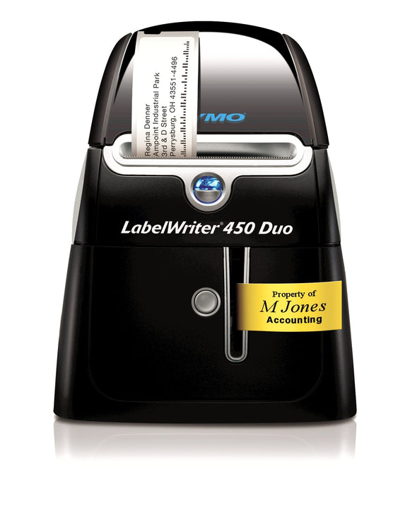 DYMO LabelWriter Labeller Thermal, 450 Duo Label Printer, Box of 1 (1756695)