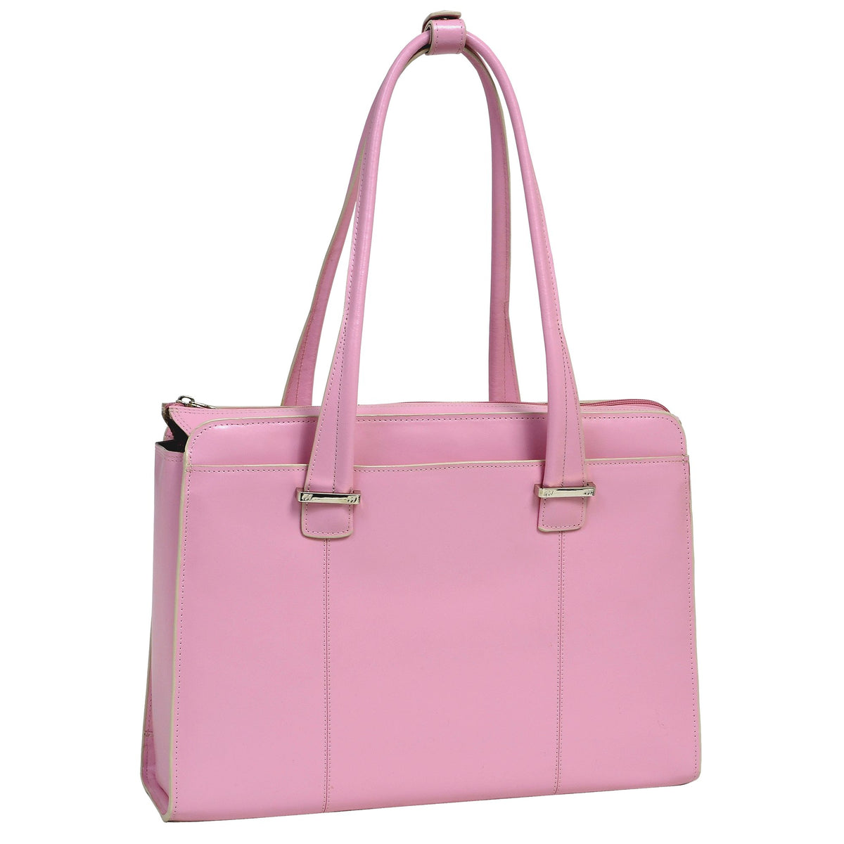 McKlein 96549 USA Alexis 14" Leather Ladies' Laptop Briefcase Pink