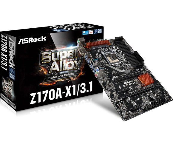 ASRock Motherboard ATX DDR4 LGA 1151 Z170A-X1/3.1