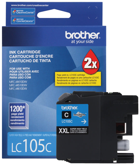 Brother LC105CS Super High Yield Ink Cartridge - Cyan