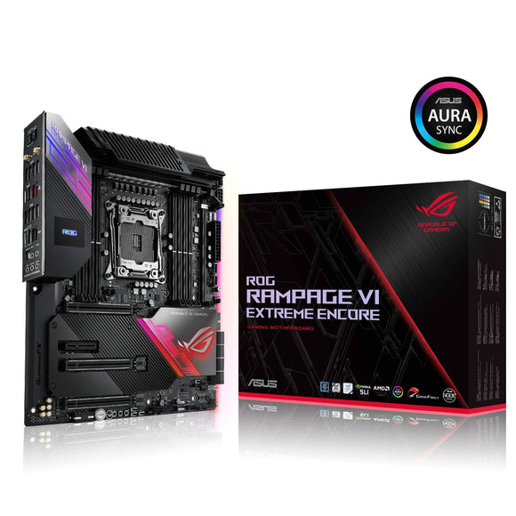 ASUS ROG Rampage VI Extreme Encore, X299 LGA 2066 E-ATX Gaming Motherboard for Intel® CoreTM X-Series Processors with Aura Sync RGB Lighting