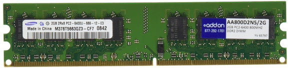 2gb 800mhz Ddr2 Pc2-6400 Cl5 240-Pin 2.1v Industry Standard Dimm