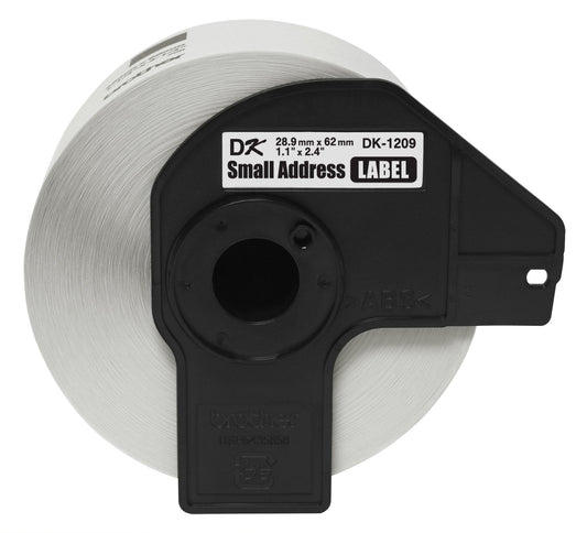 Brother Genuine DK-1209 Small Address Paper Label Roll, Die-Cut Paper Labels, Engineered for Excellence, 800 Labels Per Roll