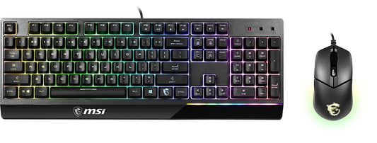 MSI Vigor Backlit RGB Dedicated Hotkeys Anti-Ghosting Mechanical Feel Gaming Keyboard & Gaming Mouse Combo (Vigor GK30 Combo US)