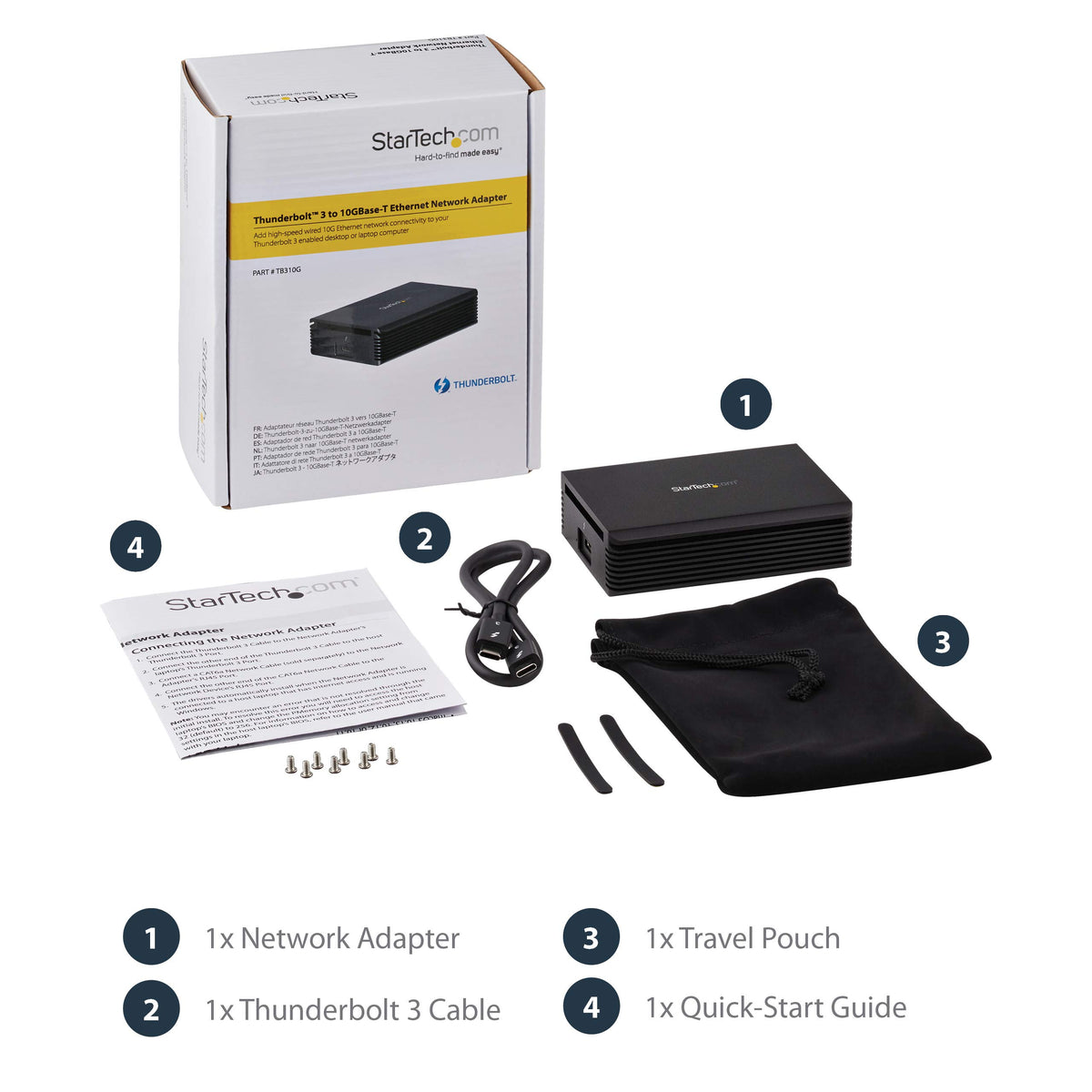 StarTech.com TB310G Thunderbolt 3 to 10GBase - Multi Gigabit Network Adapter - USB Type C Connector