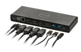 VisionTek Universal USB 3.0 Dual 4K Display Laptop Docking Station, Dual 4K Video (2 HDMI / 2 DisplayPort, Audio line in, Headphone, Ethernet, 6 USB 3.0 Ports for PC, Mac or Chrome OS) - 901005