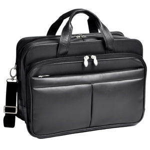 McKlein USA Walton Leather 17 Inch Expandable Laptop Case