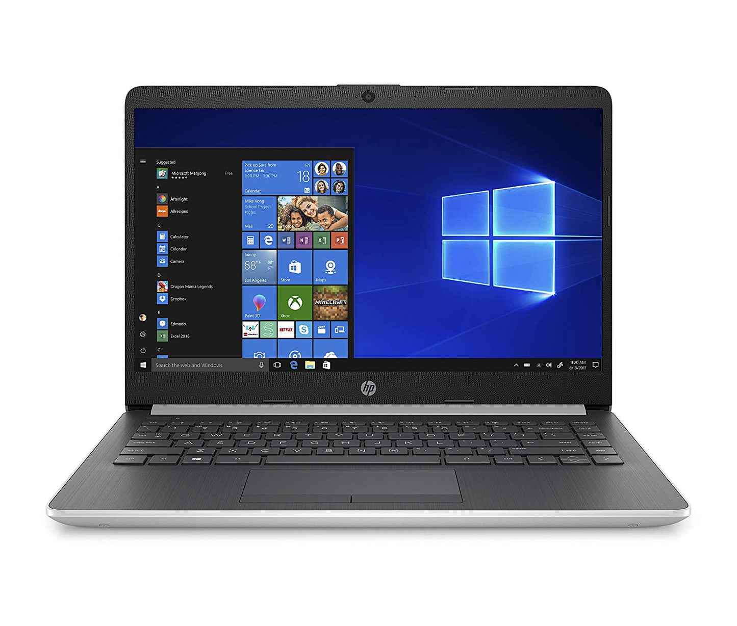 HP Laptop 14" (Intel Core i3-8145U, 4GB RAM, 128GB SSD, Windows 10s, Natural Silver) 14-cf1001ca