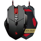 Bloody V7 Ergonomic Claw Grip Gaming Mouse with Rubberized Black Coating - Macros/Scripting/Automation - 8 Programmable Buttons - 3200 DPI